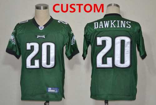 Reebok Philadelphia Eagles Custom Dark Green Jersey->customized nfl jersey->Custom Jersey
